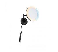 Paulmann Miroir cosmétique LED Masua IP44 4W 55 lm 230V Grossissement x3 Noir mat