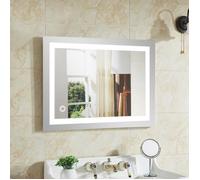 Miroir LED - Marque - Éclairage Salle de Bain - Verre Trempé - 22W 500x700mm 6500K Blanc Froid