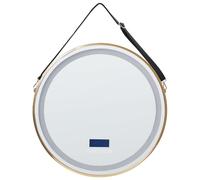 Miroir LED Moderne Rond Salle de Bain Bluetooth 60 x 60 cm Doré Darois