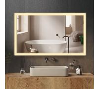 Miroir LED salle de bain 60x100 cm avec éclairage 3 couleurs et capteur rectangulaire Feel (SATZFEELOBLED60100)