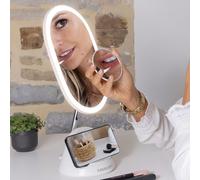 Miroir led x1 x3 avec station de recharge sans fil pour smartphone