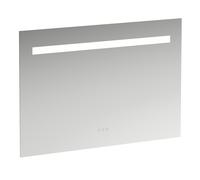 Miroir Leelo courant avec éclairage LED horizontal intégré, cadre en aluminium, 1000 mm, version avec 3 interrupteurs à capteur tactile, H4476639501441