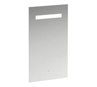 Miroir Leelo courant avec éclairage LED horizontal intégré, cadre en aluminium, 450 mm, version avec 1 interrupteur à capteur tactile, H4476129501441