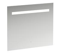Miroir Leelo courant avec éclairage LED horizontal intégré, cadre en aluminium, 800 mm, version avec 1 interrupteur à capteur tactile, H4476429501441