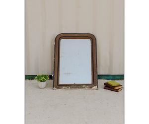 Miroir louis-philippe noir et doré n°1372