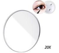 Miroir Loupe 20x 15cm Blanc, Fixation Ventouse et Grossissement Détail, Précision Maquillage