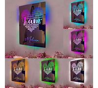 Miroir lumineux à DEL « I AM Affirmations » - Décoration murale à LED RVB - Cadeau d'anniversaire pour enfants, maman, amie, épouse