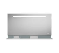 Miroir lumineux burgbad Fiumo, avec éclairage LED horizontal, avec rampe métallique, 1400x700mm, SFXU140F3957, Couleur: Bleu glacier soft matt