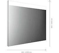 Emco MI 250 miroir lumineux LED, large dÃ©coupe lumineuse en haut, interrupteur Ã capteur dissimulÃ©, largeur : 1300mm, 1071300, ExÃ©cution: Hauteur : 900mm - 107130009000100