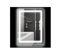 Miroir lumineux LED 20 W interrupteur tactile étagère intégrée 50L x 12l x 70H cm