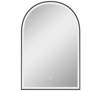 Miroir de salle de bain LED - HOMCOM - 90 x 60cm - lumière réglable 3 couleurs, anti-buée, interrupteur tactile - noir