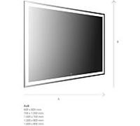 Emco miroir lumineux LED 108100007000400 1000 x 700 mm, avec découpe lumineuse sur tout le pourtour