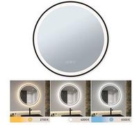 Paulmann 71088 Miroir lumineux LED Mirra IP44 White Switch 750lm 230V 11,5W gradable Noir, Miroir luminaire de salle de bain