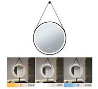 Miroir lumineux LED Mirra IP44 White Switch 750lm 230V 11,5W gradable Noir#Miroir Noir