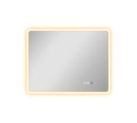 HOMCOM Miroir Salle de Bain Bluetooth 70 x 90 cm, Miroir Lumineux Salle de Bain Mural avec éclairage LED, Interrupteur Tactile, lumière réglable 3 Couleurs, Anti-buée, mémoire - Argent