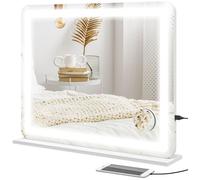 Miroir Lumineux Led Tactile Intensité 3 Modes D'éclairage Grossissement 10x Charge Usb