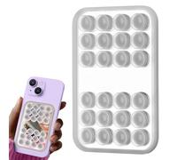 Miroir magnétique carré adhésif, couleurs du produit : transparent, noir, blanc, double face à ventouse, étui de téléphone à ventouse | Support de fixation pour bureau, douche, mur, dos conduite pour