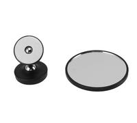 Miroir magnétique pour machine à expresso avec base pivotante à 360° Réflecteur d'observation du flux de café à double rotule en aluminium pour tasses à café sans fond Outils de (Noir)