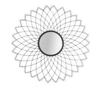 Miroir Mandala noir D79 cm - Table Passion - Noir - Métal