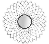 Miroir Mandala noir D79 cm - Table Passion - Noir - Métal