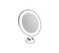 Miroir Maquillage avec Lumière LED 2 Intensités Grossissement 5X, Rotation 360°,, AD2168, , Argent