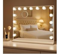 Miroir Maquillage Bayt Hollywood 58x46 cm LED Dimmable Grossissement 10x Blanc