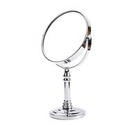 Miroir Maquillage de Table 20 Fois grossissant, Double Face Miroir cosmétique sur Pied, Miroir pour Salle de Bain Chromé Argent, pivotant - Idéal pour Rasage Maquillage