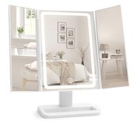 Miroir Maquillage Lumineux Coiffeuse Grossissant 1X/2X/3X - Miroir sur Pied LED - Lumière Eclairant - Makeup Bureau Cosmétique