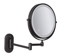Miroir Maquillage Miroir Grossissant Lumineux ×10, Double Face Miroir Mural 360° Pivotant et Extensible Miroir Salle de Bain avec Eclairage, Chargement avec USB3X