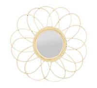 Miroir Marguerite rotin D38.5