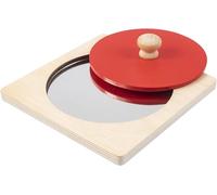 Miroir Montessori,bouton de miroir pour bébé,jouet rond en bois de forme géométrique,jouet éducatif précoce,cadeaux pour nouveau-nés,bébés,tout-petits de 6 à 12 mois