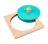 Miroir Montessori, Jouet interactif pour bébé de 15 x 15 cm, Puzzles à Boutons en Bois, Couleurs et Formes, Apprentissage des Puzzles Montessori pour Enfants de 3 Ans et Plus