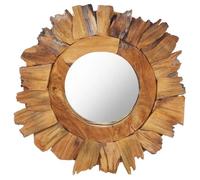 Miroir - MOTHINESSTO - LY0503 - Bois de teck massif - Verre - Rond 40 cm