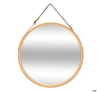 MIROIR MUR CUIR ROND BAM D38