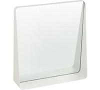 J-Line Miroir Mural Carré Metal/Verre Blanc
