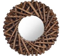 Miroir mural 40 cm teck rond