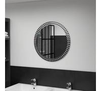 Miroir Mural 40 cm Verre Trempé Rond Salon Chambre Salle de Bain Maison vidaXL