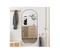vidaXL Miroir mural ovale en verre 45x100 cm Or G 350458
