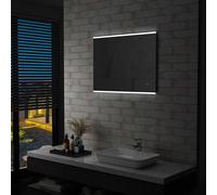 vidaXL Miroir mural LED salle de bain 144733 – Capteur tactile – 80x60 cm