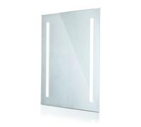 Miroir mural à LED, lampe de miroir, lampe de salle de bains, IP44, blanc, argent, fer, H 70 cm