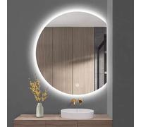 Miroir mural à LED Miroir de salle de bain rétroéclairé irrégulier Design asymétrique Contrôle tactile unique 3 couleurs de lumière Luminosité réglable Sécurité anti-explosion (couleur : droite taille
