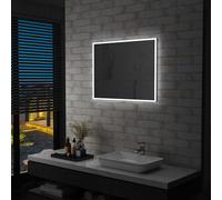 Miroir Mural à LED pour Salle de Bains 80x60 cm Intérieur Lumière vidaXL