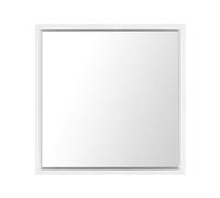 Miroir Mural à Poser de Forme Carrée 50 x 50 cm avec Cadre en Plastique Blanc au Style Minimaliste Beliani
