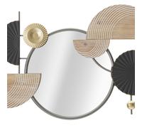 Mauro Ferretti - Miroir avec décorations en métal et mdf Abstract 90.2 x 5.1 x 50.2 cm Multicolore G