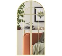 Miroir mural arc - HOMCOM - 60 x 120 cm - cadre métallique - pour salon, chambre, couloir - ton doré