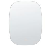 Miroir Mural Argenté à Lumière LED ø 78 cm Ovale Salle de Bains Moderne Bergerac
