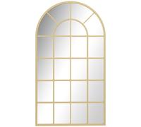 Miroir mural aspect verrière style classique chic - 65L x 110H cm - métal doré verre 3 mm
