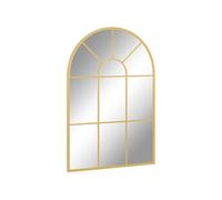 Miroir mural aspect verrière style classique chic - dim. 60L x 90H cm - métal doré verre 3 mm G