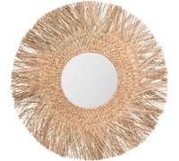 Miroir mural Atmosphera Jungly rond naturel jonc (Ø 80 cm)