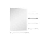vidaXL Miroir mural avec 5 étagères Argenté 50 x 60 cm